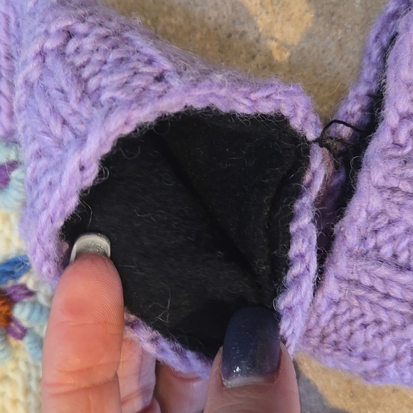 NWT Trimdin Hand-Knit Artisan Multi-Colored Floral Fingerless Gloves - Picture 7 of 7